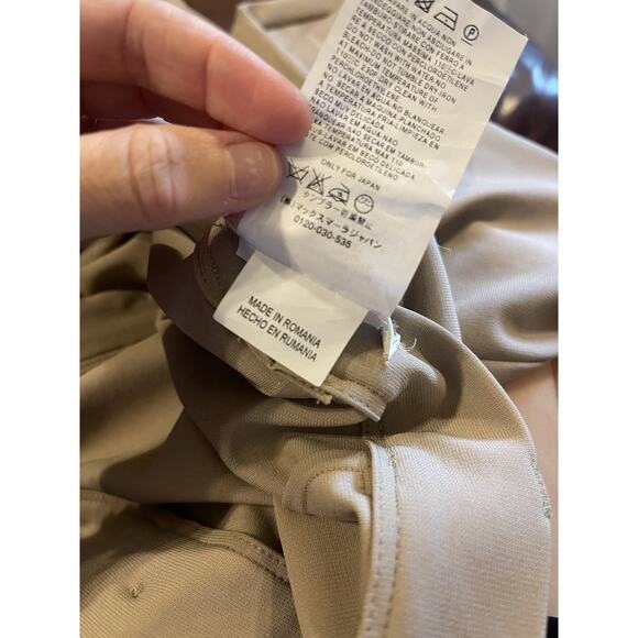 S Max Mara Jersey Stretch Viscose Tab Straight Leg Trouser Pants XL Quiet Luxury - Picture 7 of 7